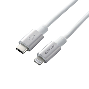 エレコム USB C-Lightningケーブル 準高耐久 1.0m シルバー MPA-CLPS10SV