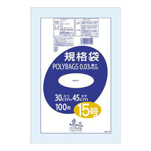 o Rudy poly- bag standard sack 15 number transparent 100P×30 pcs. 197401