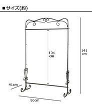 セトクラフト ブティックハンガー フレンチシック 90ブラック SI-1732-BK-1200_画像4