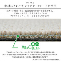 日本製 カーペット 無地 江戸間 6畳 約261×352cm ナチュラル 4728059_画像4