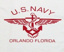 Tシャツ XL メンズ ミリタリー 半袖 US NAVY 米海軍 錨マーク MAVERICKS ブランド ホワイト ボルドー_画像3