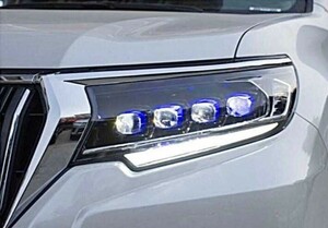 トヨタ 150系 ランドクルーザー プラド LED ヘッドライト 流れるウィンカー 4眼★高品質バルブ、バラスト付き