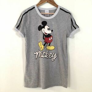 良品 USA古着 Disney Mickey ディズニー ミッキー リンガー tシャツ 半袖 サイドロゴテープ レディース USA XS