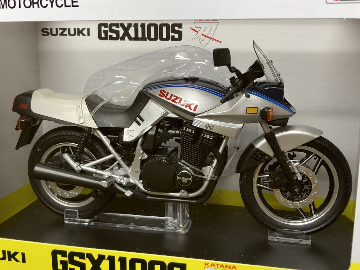 即決 アオシマ 1/12 スズキ カタナ GSX1100S 刀 KATANA SD 青/銀