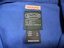 ■【JAPAN製】MANASTASH (マナスタッシュ) U.S. ARMY type コットン・ヘンプ混 シャツ ジャケット ユーズド加工 メタルボタン【Mサイズ】■_画像2