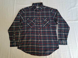 ■【雰囲気抜群◎】80’s～♪VINTAGE USA古着 ROEBUCKS (ローバックス) チェック柄 ライトネルシャツ ヴィンテージ シアーズ【Mサイズ】■