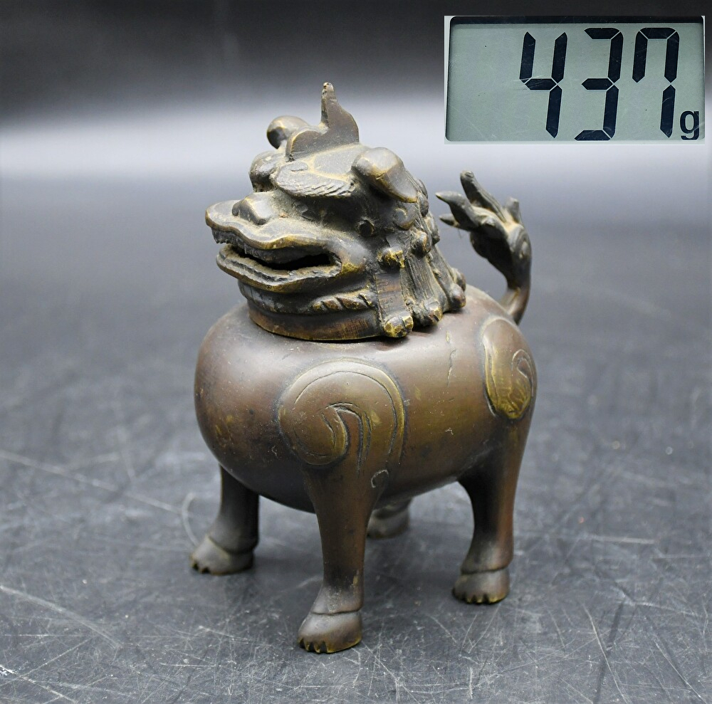 販売認定店 高さ約42㎝ 銅器 のったり香炉 牛て…普通馬やろ。。。 www