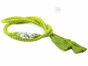 ◆正絹 振袖用◆帯締め パールビーズ 手組 金糸使用 hs-349 (a.26)【成人式 結婚式 帯〆】