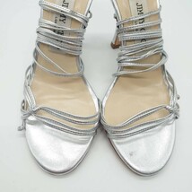 JIMMY CHOO ジミーチュウ レディース ストラップ パンプス ハイヒール サンダル シューズ レザー シルバー ベージュ ブランド dn-23x271_画像3