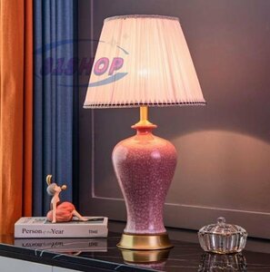 「81SHOP」極美品★高級感溢れる エナメルセラミック照明スタンドライト デスクライト 高級陶器卓上ステンド 卓上ランプ