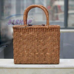 [81SHOP] new goods worker. handmade mountain .. basket bag hand-knitted mountain ... bag basket cane basket 