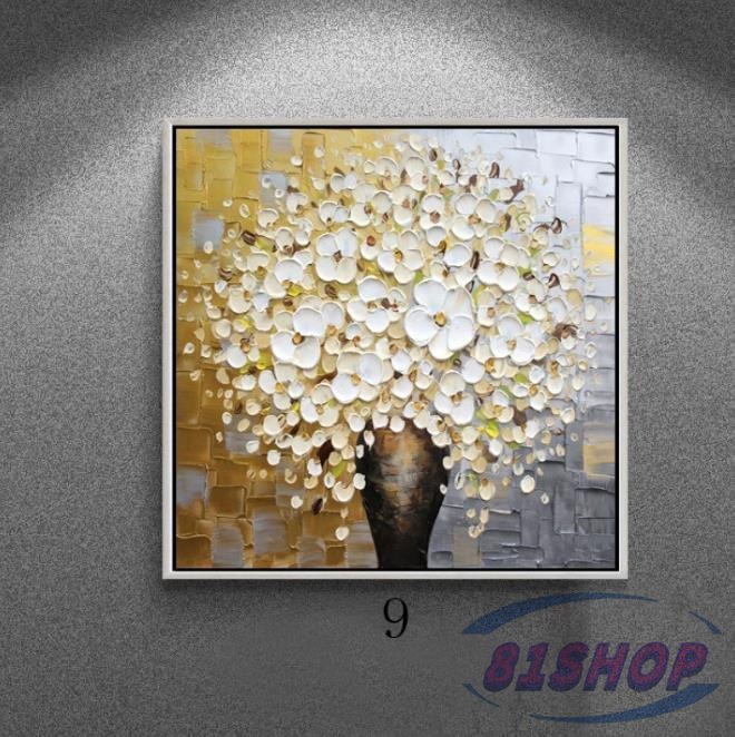 81SHOP Artículo súper hermoso★Recomendación popular Pintura pura pintada a mano Flor Pintura para salón Decoración de entrada Mural de pasillo, obra de arte, cuadro, otros