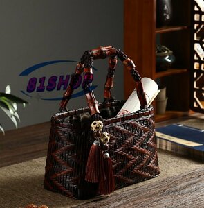 [81SHOP] ultimate beautiful goods * nature. superior article flower fire kimono basket basket storage basket stylish bamboo . braided taking . in stock hand handmade tote bag basketball 