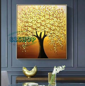 Art hand Auction ``81SHOP'' Popular beautiful item★Pure hand-painted painting Money Tree Drawing in the drawing room Entrance decoration Corridor mural B, painting, oil painting, Nature, Landscape painting