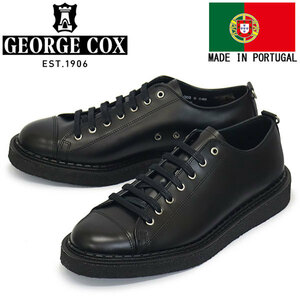 GEORGE COX (ジョージコックス) UTILITY MONKEY SHOE ラバーソール レザーシューズ 040 BLACK UK8-約27.0cm