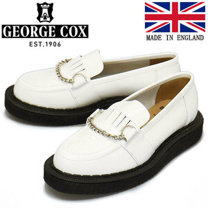 GEORGE COX (ジョージコックス) HAMILTON BUXTON IVC ラバーソール レザーシューズ 031 WHITE UK7-約26.0cm