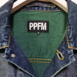 00's PPFM Indigo Denim Jacket size M インディゴ デニムジャケット ユーズド加工の画像3