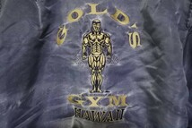 GOLD'S GYM HAWAII Bomber Jacket size M ゴールドジム フライトジャケット MA-1 オーバーダイ ビンテージ_画像9