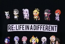 Re:ゼロから始める異世界生活 8bit キャラクター Tシャツ size L ブラック リゼロ レム ラム_画像6