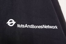 NUTS AND BONES 肉厚 スウェット ジャケット 裏地サーマル size XL ブラック アーチロゴ_画像5