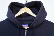 00's Champion Hoodie size M チャンピオン スウェット パーカー メキシコ製 無地 黒 フェードブラック IDEAL_画像2