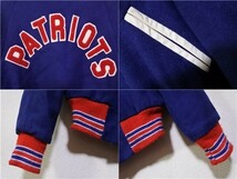 70's-80's NFL PATRIOTS DEERFOOT by SPORTS APPAREL スタジャン USA製 size 38 ペイトリオッツ ビンテージ_画像10