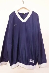 00's NIKE BASEBALL ベースボール ピステ プルオーバー ウインドブレーカー size XL ネイビー