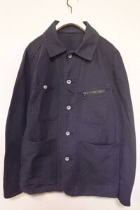 ATTACHMENT アタッチメント ブラックデニム カバーオール ジャケット size 2 硫化染め KAZUYUKI KUMAGAI