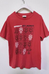 90's-00's SERECT MY ROBOT Art Tee size M ロボット アート Tシャツ レッド