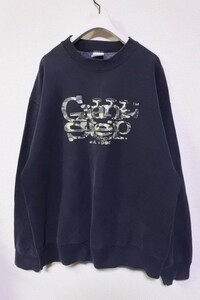 90's GIANT STEP NYC FRUIT OF THE LOOM Crewneck size L USA製 スウェット フェードブラック