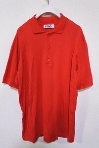 70's-80's FILA filler polo-shirt with short sleeves size XXL Italy made red Vintage 
