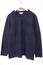 Christian Dior SPORTS ウール ニット セーター size M シャドーロゴ 総柄 ブラック_画像1