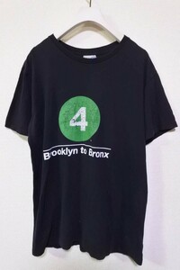 90's-00's NYC SL NEW YORK SUBWAY LINE Tee size XL ニューヨーク サブウェイ 地下鉄 Tシャツ ブラック