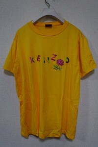 80's-90's KENZO Flower Tee size S-M ケンゾー ビッグロゴ Tシャツ 花柄 刺繍 日本製 当時物