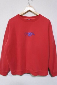 00's STUSSY スウェット トレーナー ドラゴン 龍 SS LINK size M レッド 紺タグ