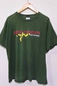 00's GORILLA BISCUITS TULTEX Vintage Tee size L ゴリラビスケッツ Tシャツ グリーン