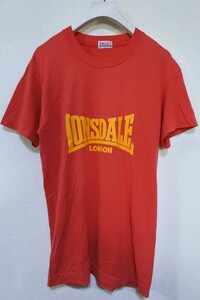 80's-90's LONSDALE LONDON Vintage Tee size S-M ロンズデール Tシャツ ピンク系 ビンテージ