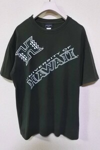 90's KLANUI HAWAII Vintage Tee size M USA製 ハワイ大学 Tシャツ グリーン ビンテージ