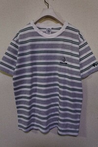 90's VOLCOM Vintage Tee size M-L USA製 オールド ボルコム ボーダー Tシャツ ビンテージ