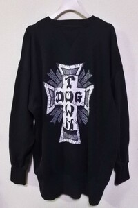 DOGTOWN ドッグタウン オーバーサイズ スウェット トレーナー 両V size F ブラック