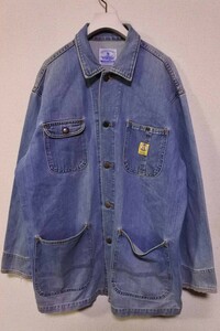 LADY Wrangler BLUE BELL ラングラー ブルーベル デニム カバーオール ジャケット size M-L 日本製 インディゴ染め