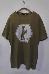 AD2011 JUNYA WATANABE MAN Plants and Nature Tee size M ジュンヤワタナベマン 特殊加工 Tシャツ カーキ