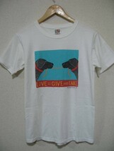 90's Stephen Huneck LOVE IS GIVE AND TAKE Vintage Art Tee size S Fruit of the loom 犬 アート Tシャツ ビンテージ_画像1