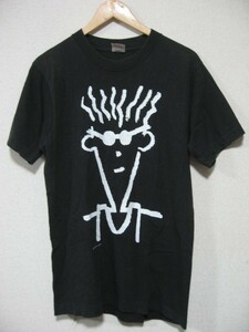 80's-90's Fido Dido Vintage FRUIT OF THE LOOM Tee size M USA製 ビンテージ Tシャツ ブラック