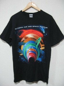 00's NATIONAL AIR AND SPACE MUSEUM NASM 国立航空宇宙博物館 Tシャツ size M ブラック 航空機 宇宙船