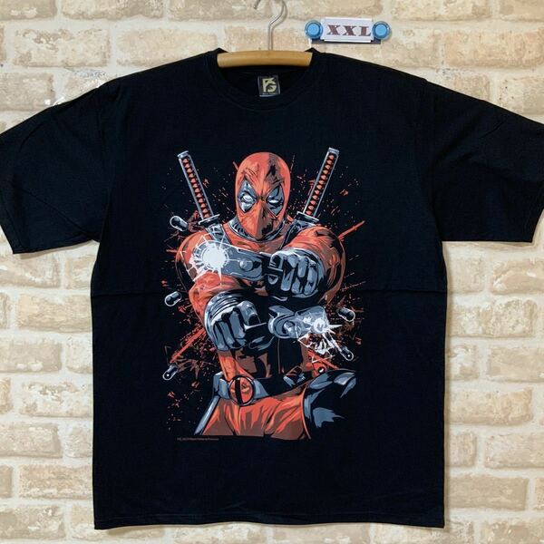 デッドプール イラスト　Tシャツ　XXL サイズ　海外製　マーベル　『デッドプール』（Deadpool）