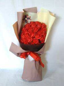 *Bonne Journee/ car bon flower / soap flower / bouquet / red /28ps.@/ soap . could flower / decoration 