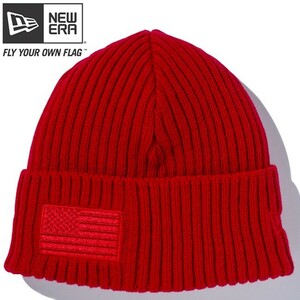 ニューエラ ニット帽 ニットキャップ ミリタリーニット スターズアンドストライプス スカーレット New Era Military Knit Stars & Stripes Scarlet