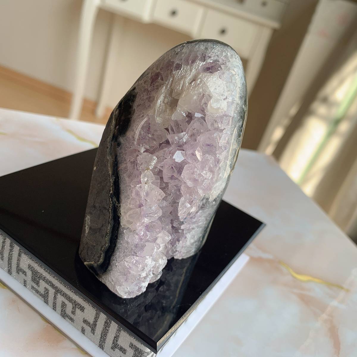 在庫処分】 スリランカ産紫水晶 アメジストカッサプレート 天然石