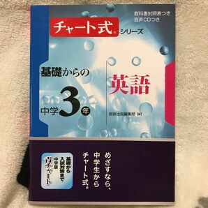 チャート式シリーズ　基礎からの中学３年　英語　　音声CDつき　　数研出版　　新品未使用　自宅保管品